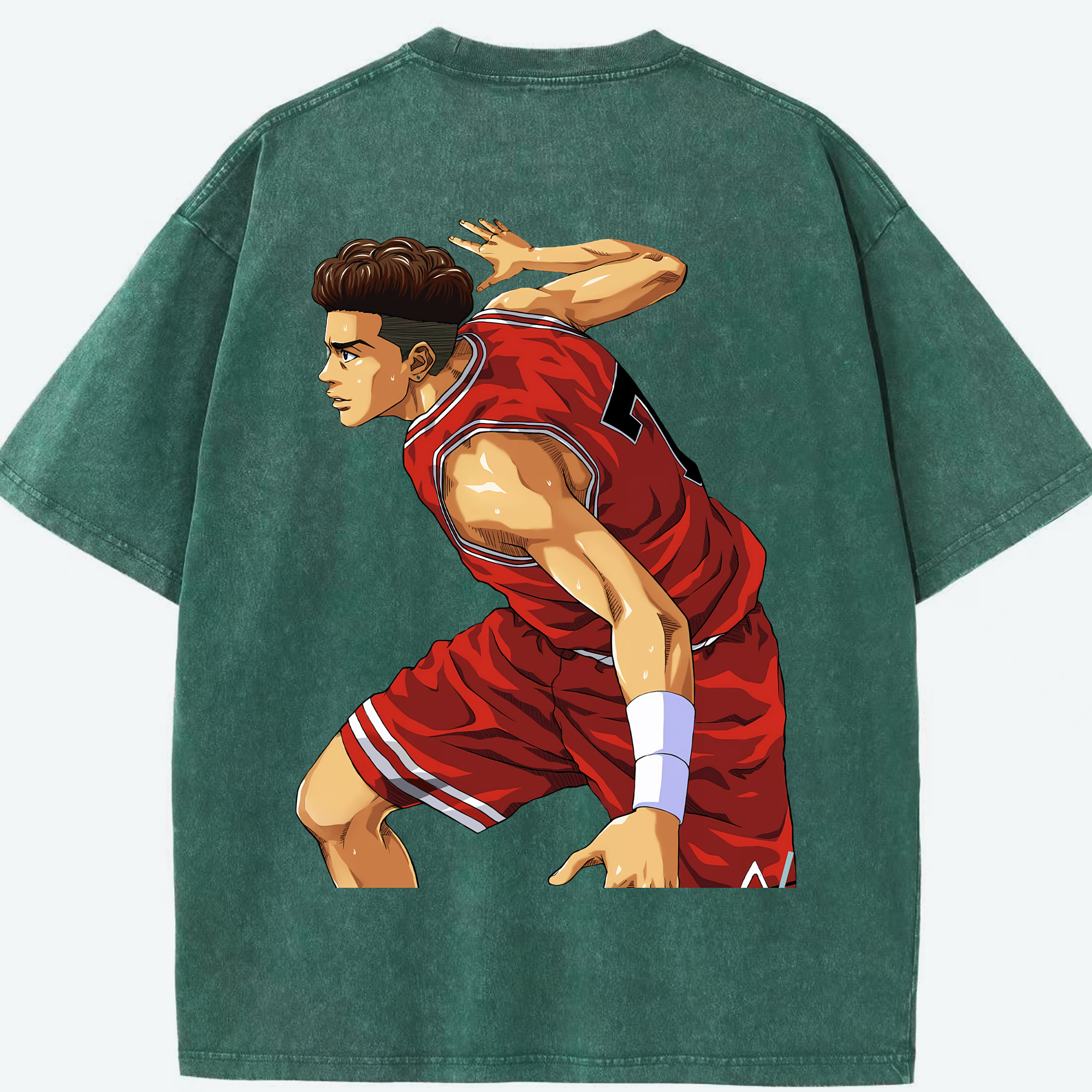 （画像用） SLAM DUNK／スラムダンク 綿100% ヴィンテージ風 半袖Tシャツ（背面プリント）